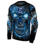 creighton bluejays demonic skull blue black hoodie best selling