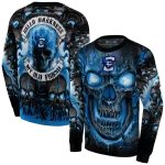creighton bluejays demonic skull blue black hoodie best selling