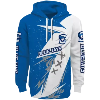 creighton bluejays dynamic slash blue white hoodie best selling