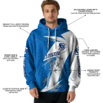 creighton bluejays dynamic slash blue white hoodie best selling