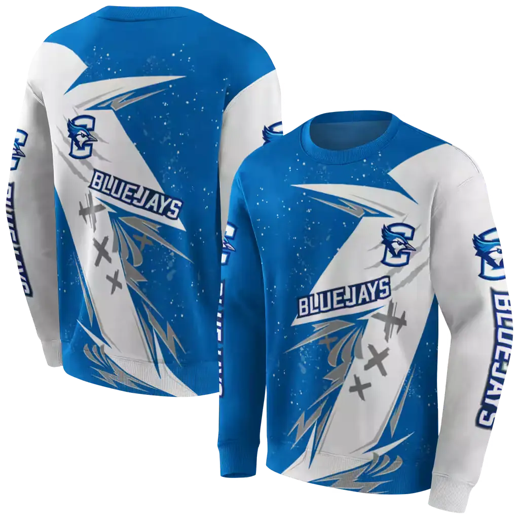 creighton bluejays dynamic slash blue white hoodie premium grade creighton bluejays dynamic slash blue white hoodie premium grade