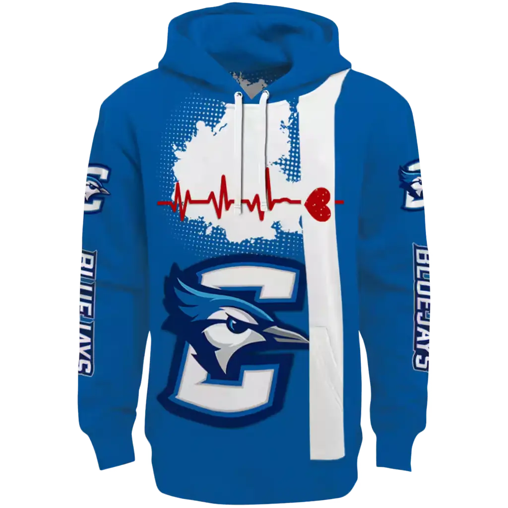 creighton bluejays football heartbeat blue hoodie best selling creighton bluejays football heartbeat blue hoodie best selling