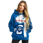 creighton bluejays football heartbeat blue hoodie best selling