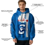 creighton bluejays football heartbeat blue hoodie best selling