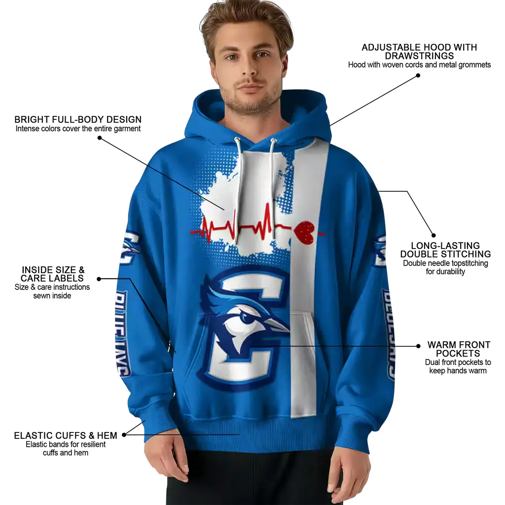 creighton bluejays football heartbeat blue hoodie latest model creighton bluejays football heartbeat blue hoodie latest model