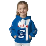 creighton bluejays football heartbeat blue hoodie best selling