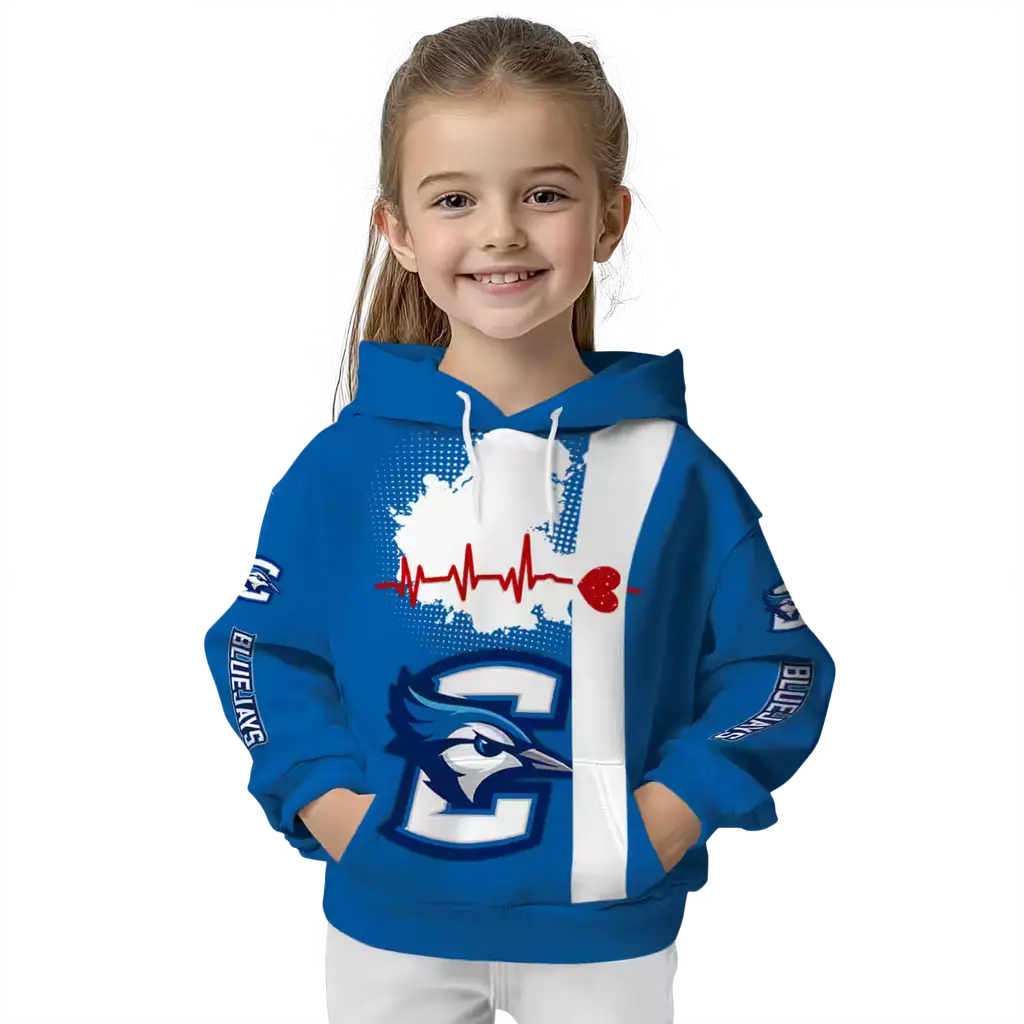 creighton bluejays football heartbeat blue hoodie top rated creighton bluejays football heartbeat blue hoodie top rated