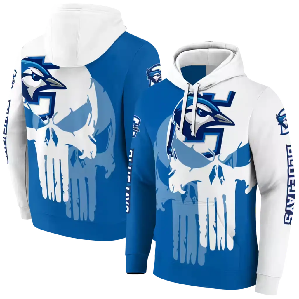 creighton bluejays graphic punisher blue white hoodie fashion forward creighton bluejays graphic punisher blue white hoodie fashion forward