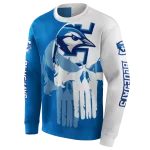 creighton bluejays graphic punisher blue white hoodie best selling