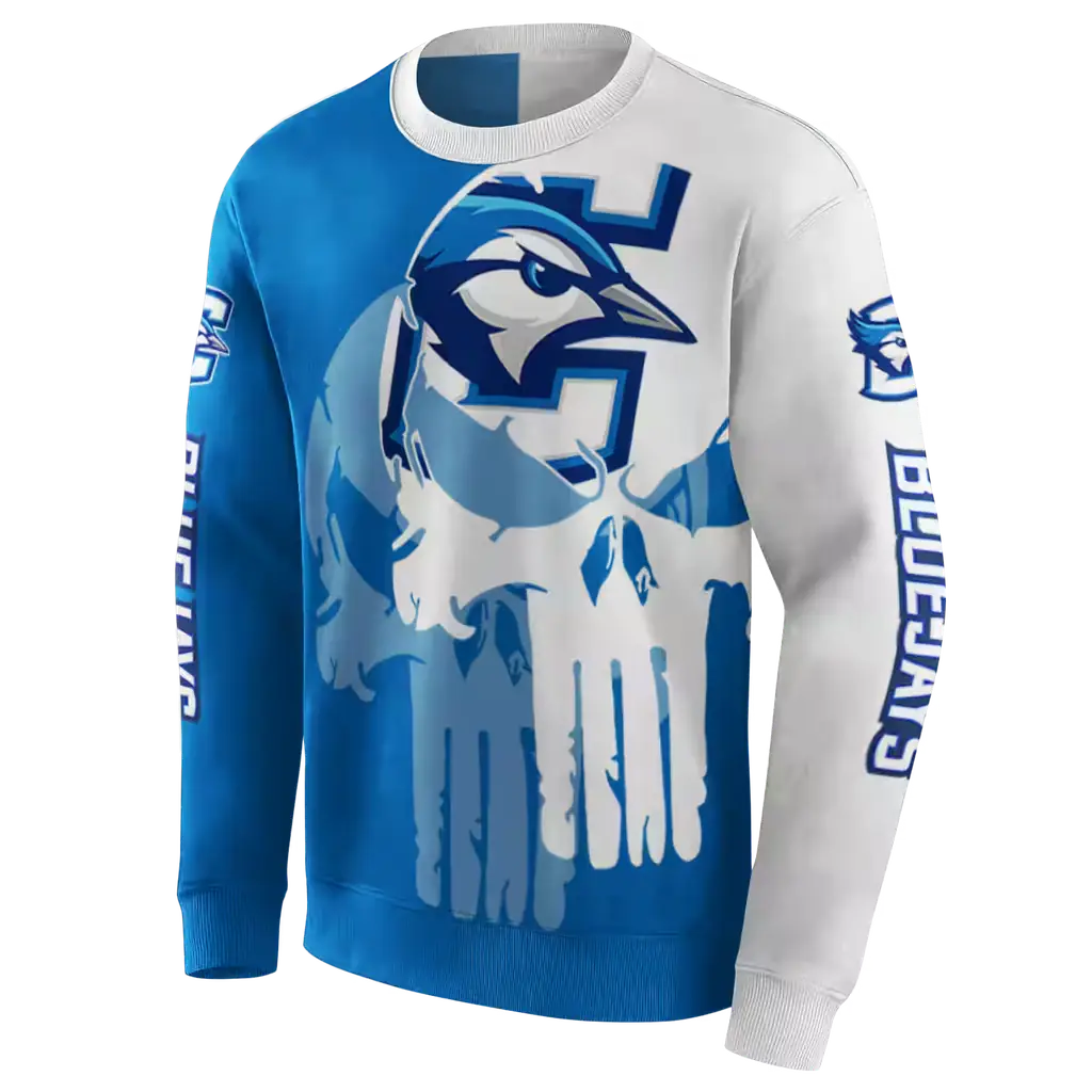 creighton bluejays graphic punisher blue white hoodie new arrival creighton bluejays graphic punisher blue white hoodie new arrival
