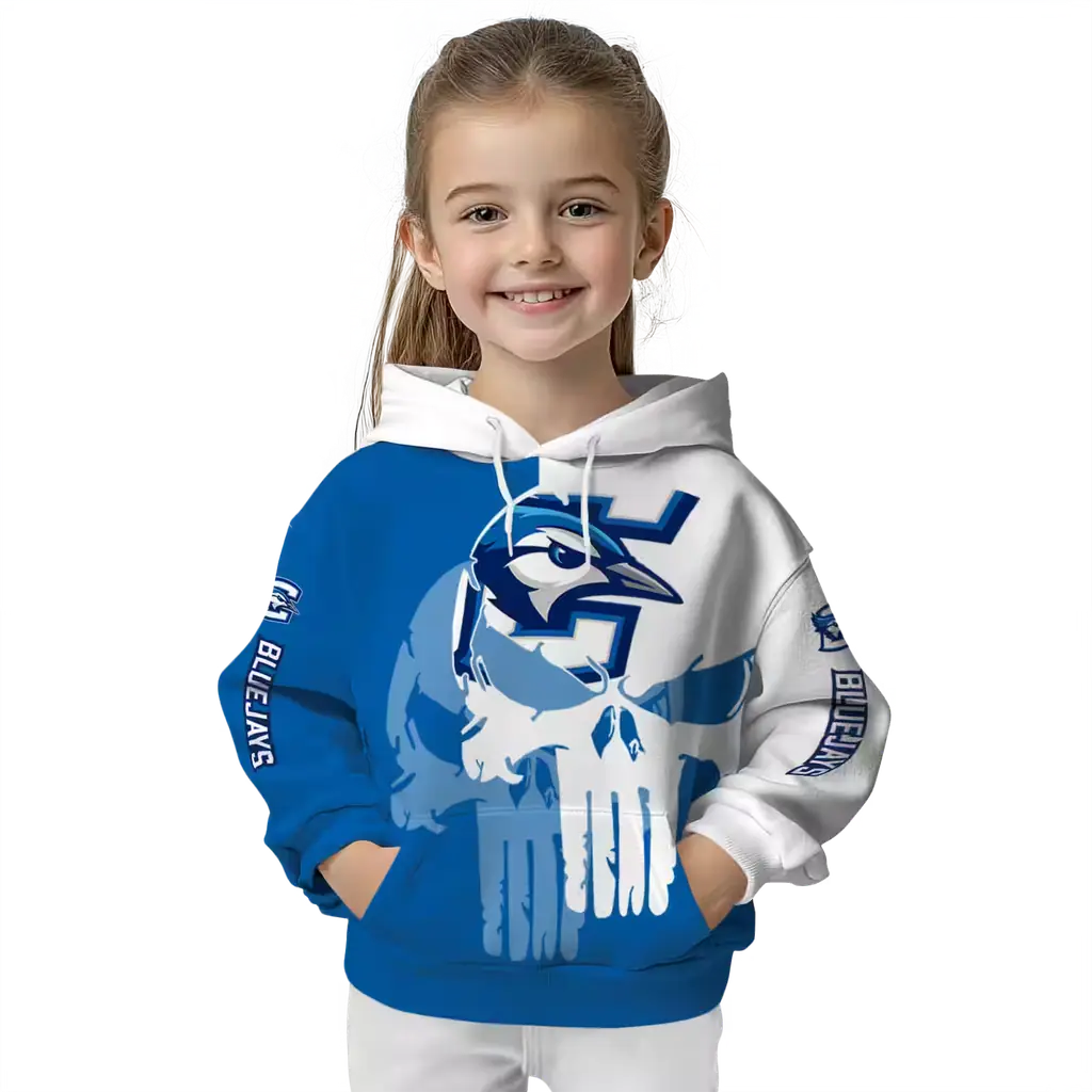 creighton bluejays graphic punisher blue white hoodie top rated creighton bluejays graphic punisher blue white hoodie top rated