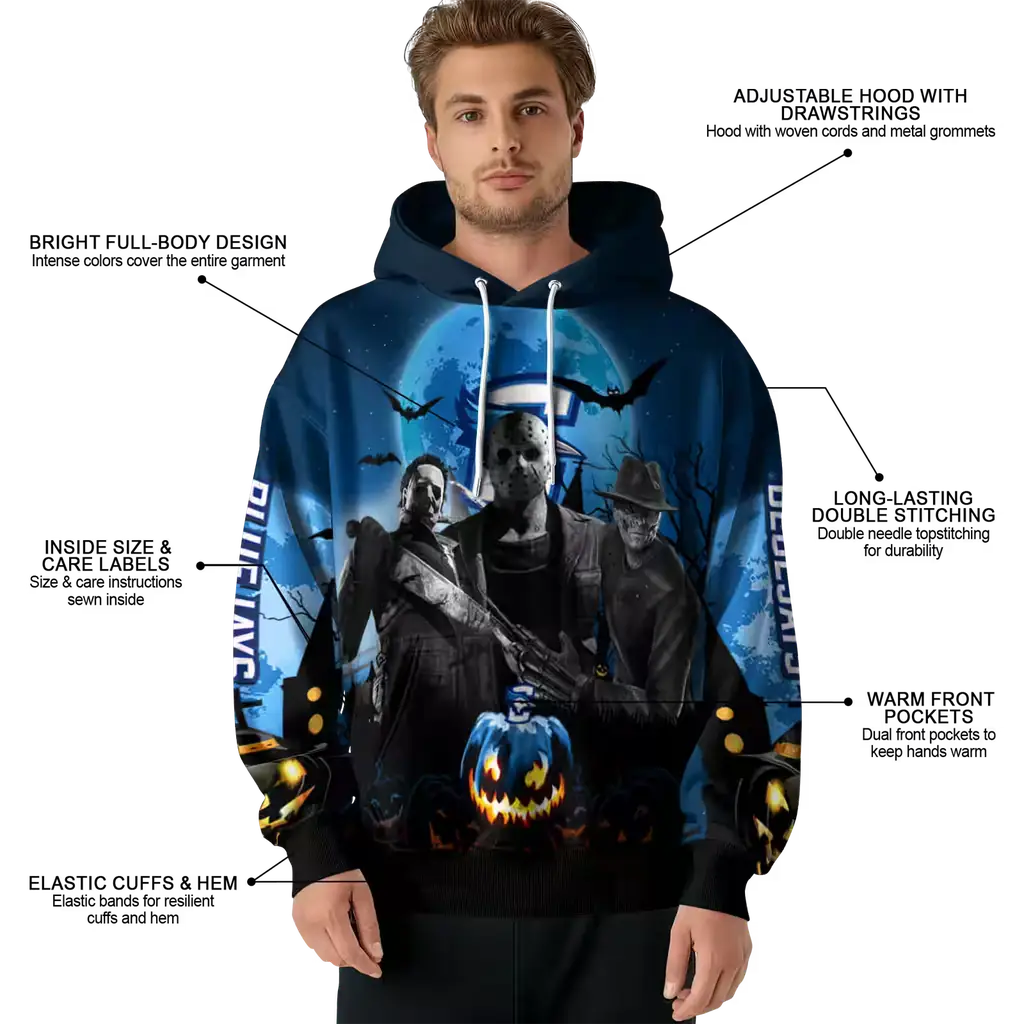 creighton bluejays halloween vibes blue black hoodie latest model creighton bluejays halloween vibes blue black hoodie latest model