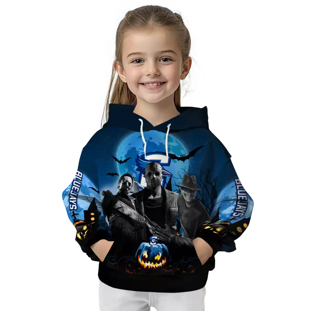 creighton bluejays halloween vibes blue black hoodie top rated creighton bluejays halloween vibes blue black hoodie top rated
