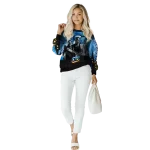 creighton bluejays halloween vibes blue black hoodie best selling