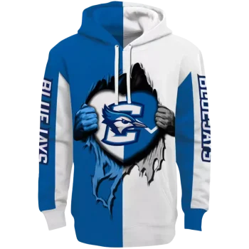 creighton bluejays heartbeat graphic blue hoodie best selling