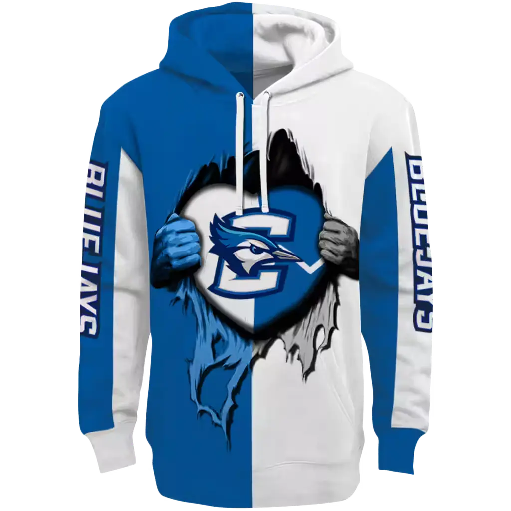 creighton bluejays heartbeat graphic blue hoodie best selling creighton bluejays heartbeat graphic blue hoodie best selling