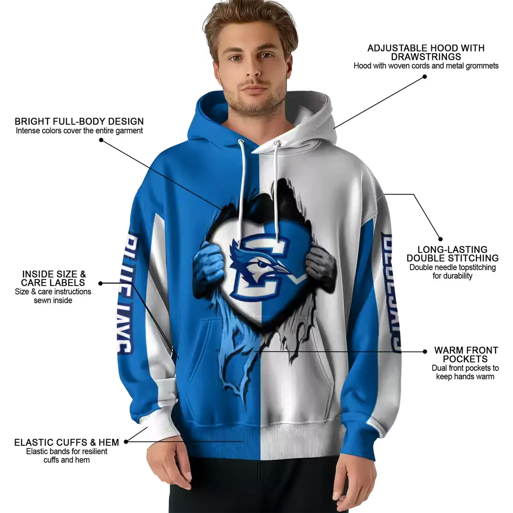 creighton bluejays heartbeat graphic blue hoodie latest model creighton bluejays heartbeat graphic blue hoodie latest model