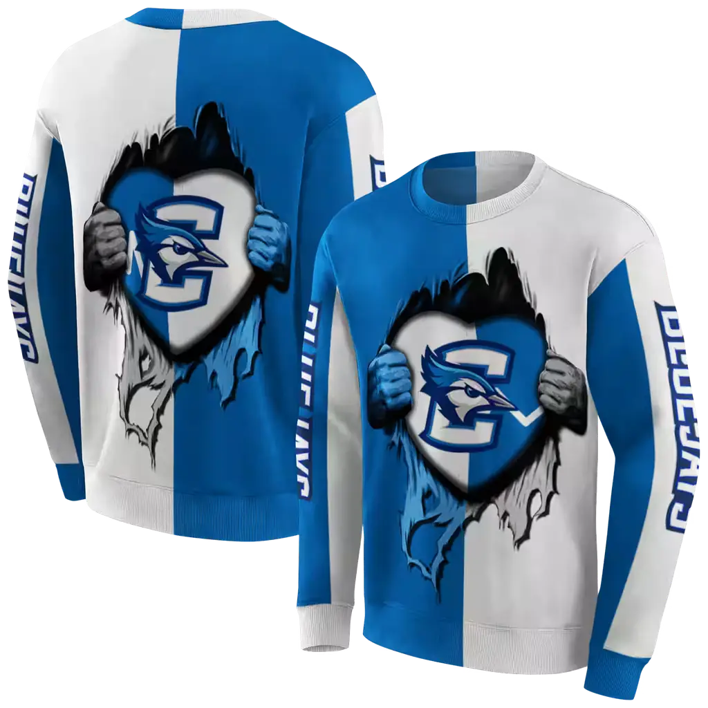 creighton bluejays heartbeat graphic blue hoodie premium grade creighton bluejays heartbeat graphic blue hoodie premium grade