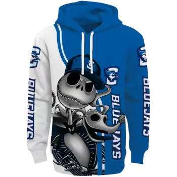 creighton bluejays jack skellington blue hoodie best selling