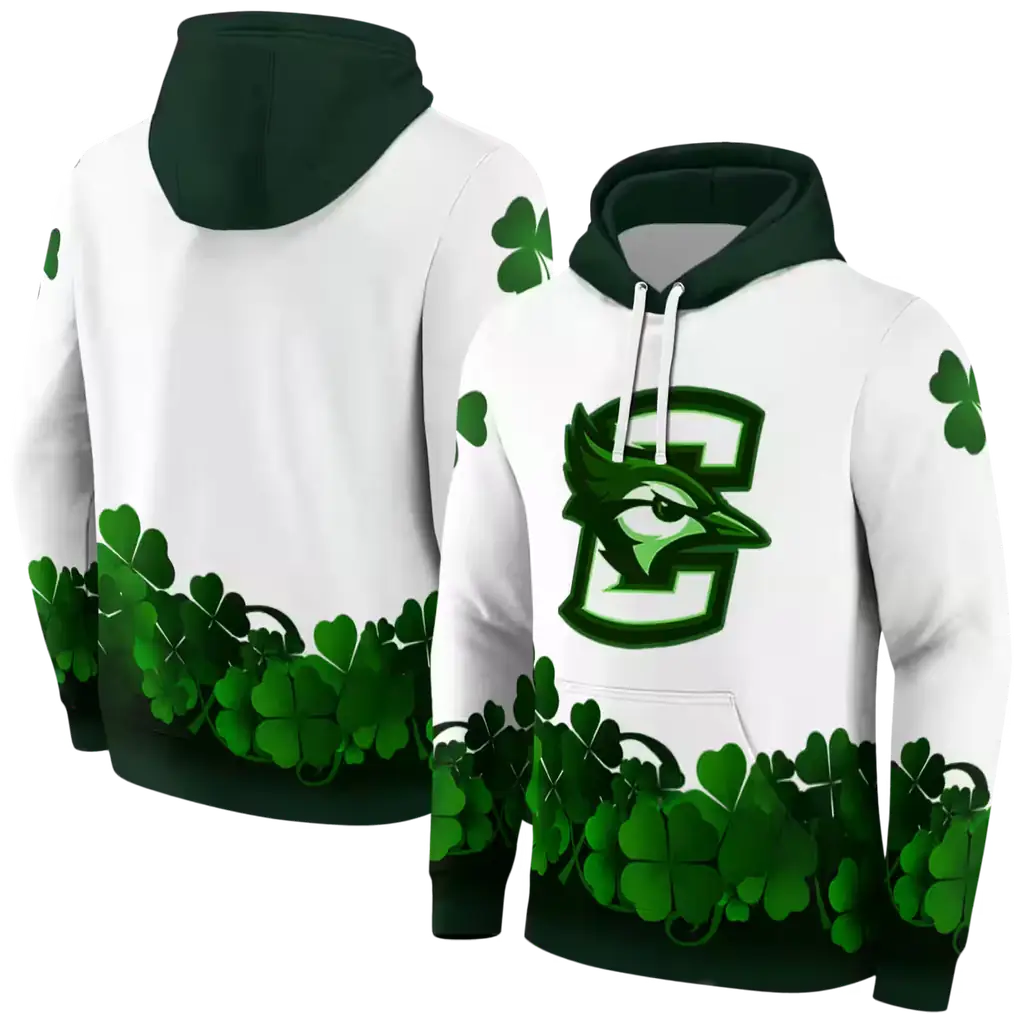 creighton bluejays lucky motif white green hoodie fashion forward creighton bluejays lucky motif white green hoodie fashion forward