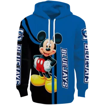 creighton bluejays mickey mouse blue black hoodie best selling