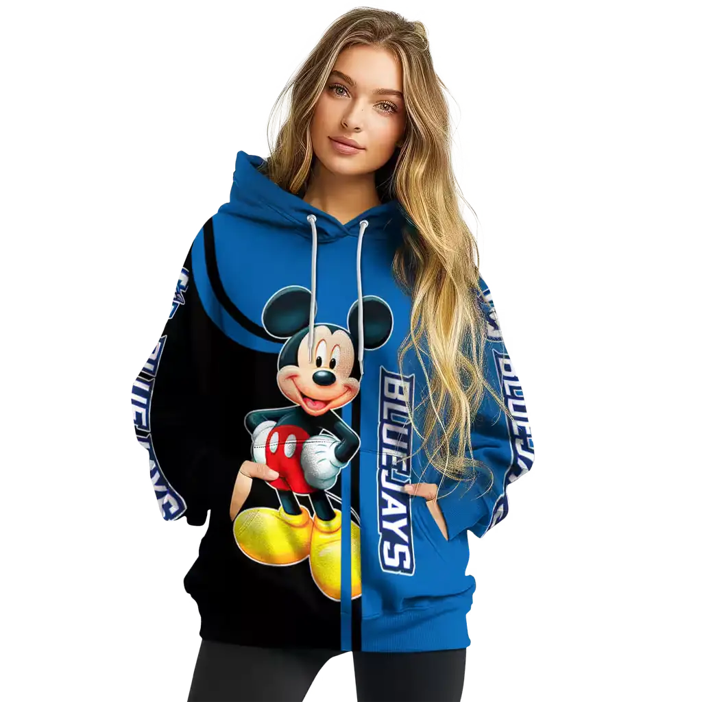 creighton bluejays mickey mouse blue black hoodie high quality creighton bluejays mickey mouse blue black hoodie high quality