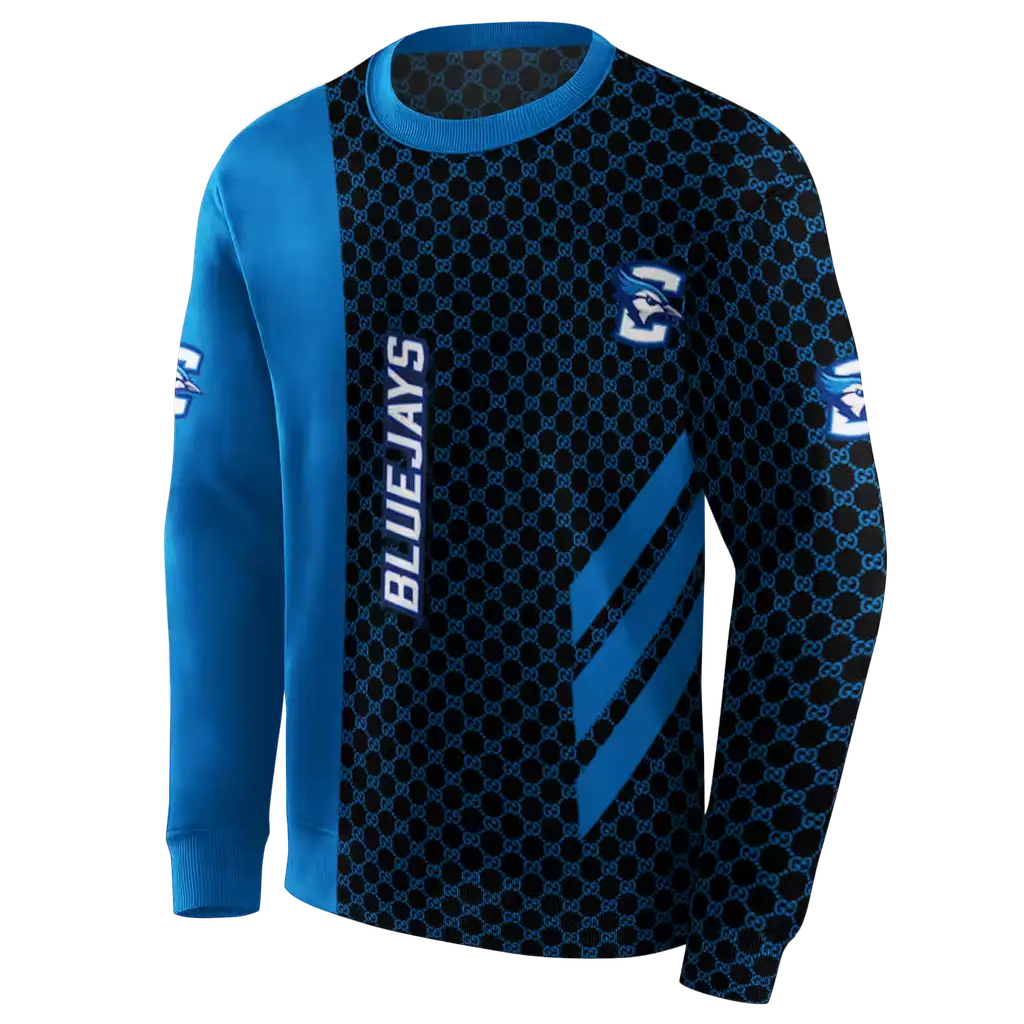 creighton bluejays monogram pattern blue hoodie new arrival creighton bluejays monogram pattern blue hoodie new arrival