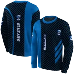 creighton bluejays monogram pattern blue hoodie best selling