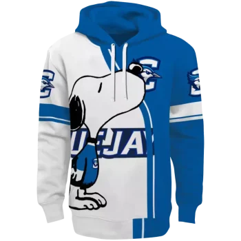 creighton bluejays playful snoopy blue hoodie best selling