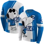 creighton bluejays playful snoopy blue hoodie best selling