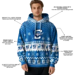 creighton bluejays reindeer motif blue hoodie best selling