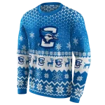 creighton bluejays reindeer motif blue hoodie best selling