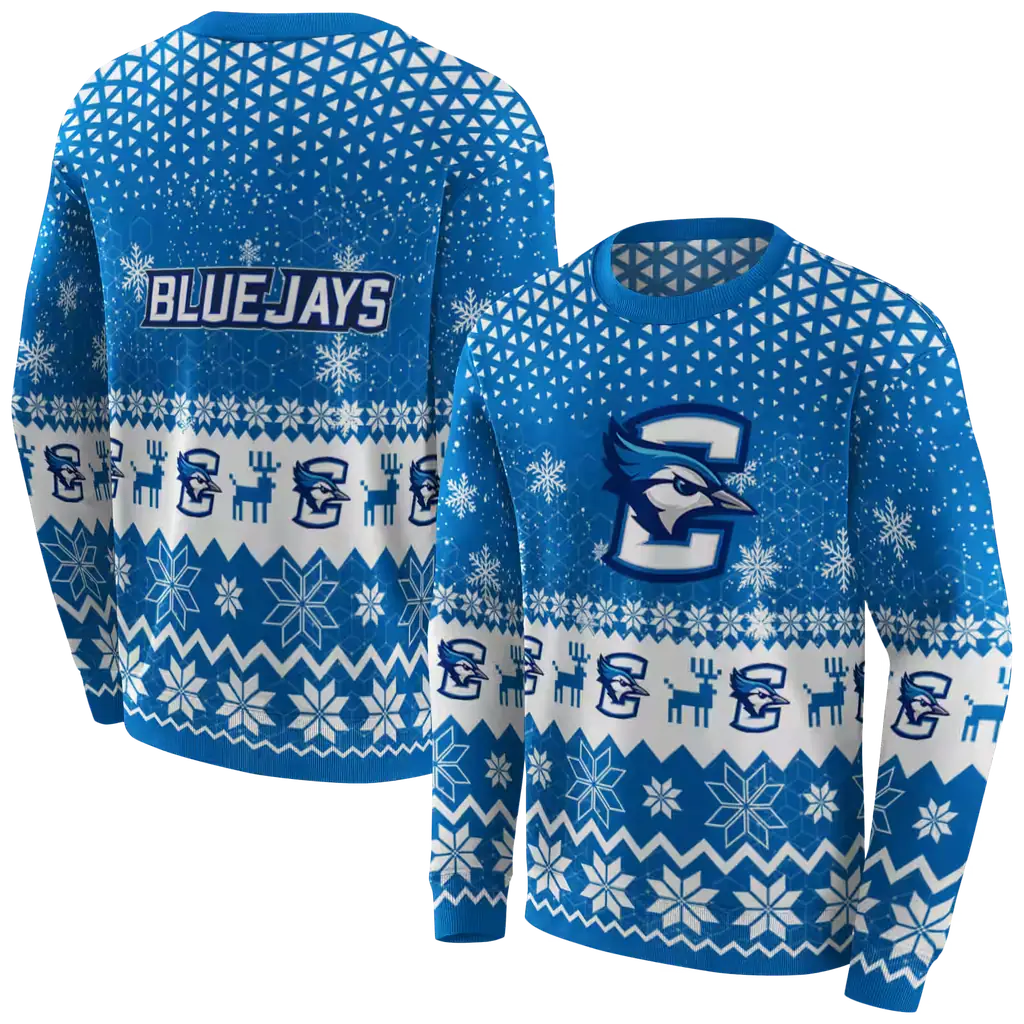 creighton bluejays reindeer motif blue hoodie premium grade creighton bluejays reindeer motif blue hoodie premium grade