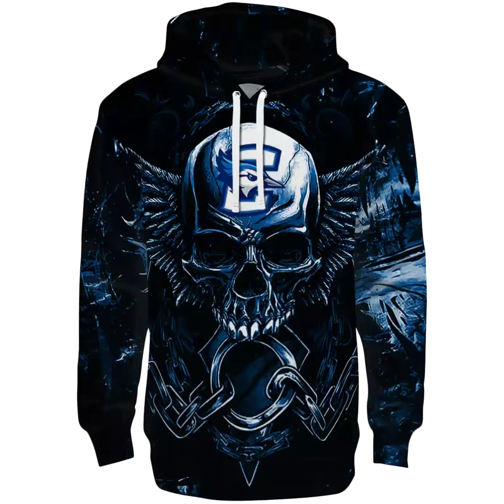creighton bluejays skull artwork blue black hoodie best selling creighton bluejays skull artwork blue black hoodie best selling