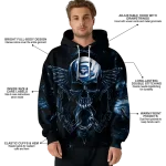 creighton bluejays skull artwork blue black hoodie best selling