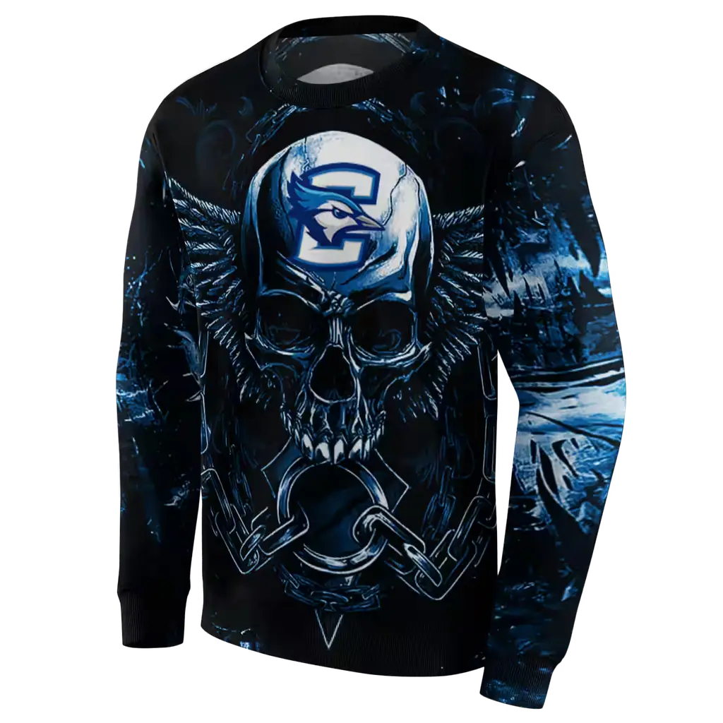 creighton bluejays skull artwork blue black hoodie new arrival creighton bluejays skull artwork blue black hoodie new arrival