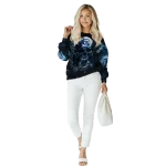 creighton bluejays skull artwork blue black hoodie best selling