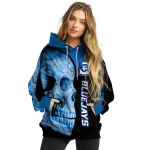 creighton bluejays skull motif blue black hoodie best selling