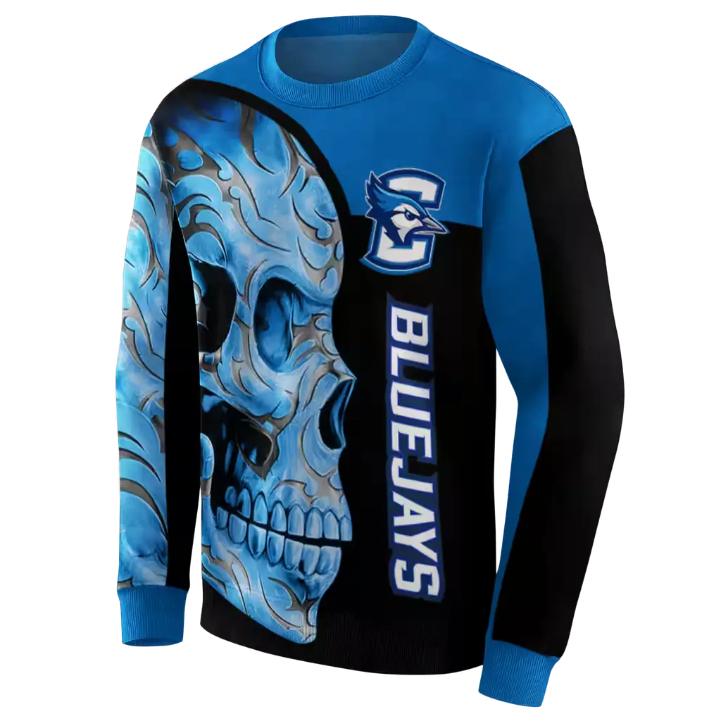 creighton bluejays skull motif blue black hoodie new arrival creighton bluejays skull motif blue black hoodie new arrival