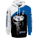 creighton bluejays skull punisher white black hoodie best selling