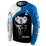 creighton bluejays skull punisher white black hoodie best selling