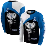 creighton bluejays skull punisher white black hoodie best selling