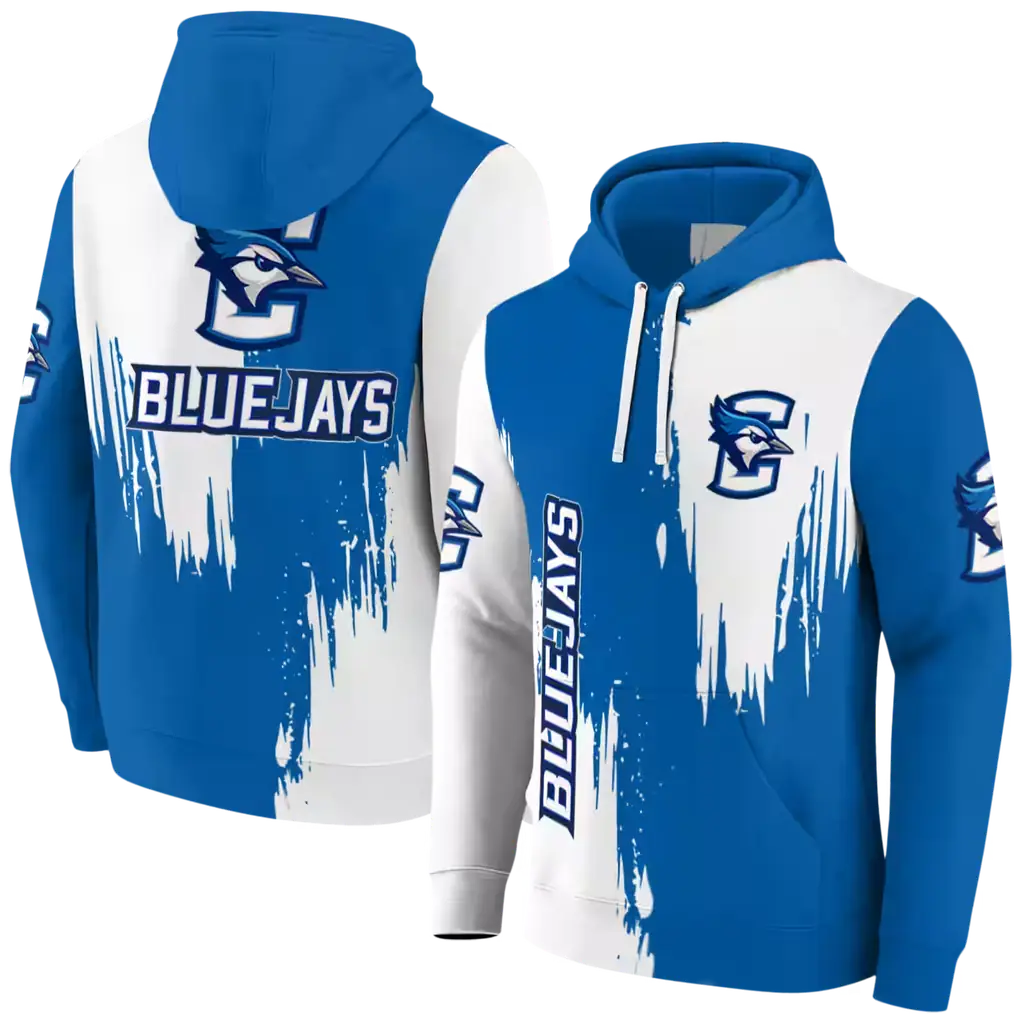 creighton bluejays splatter effect blue hoodie fashion forward creighton bluejays splatter effect blue hoodie fashion forward