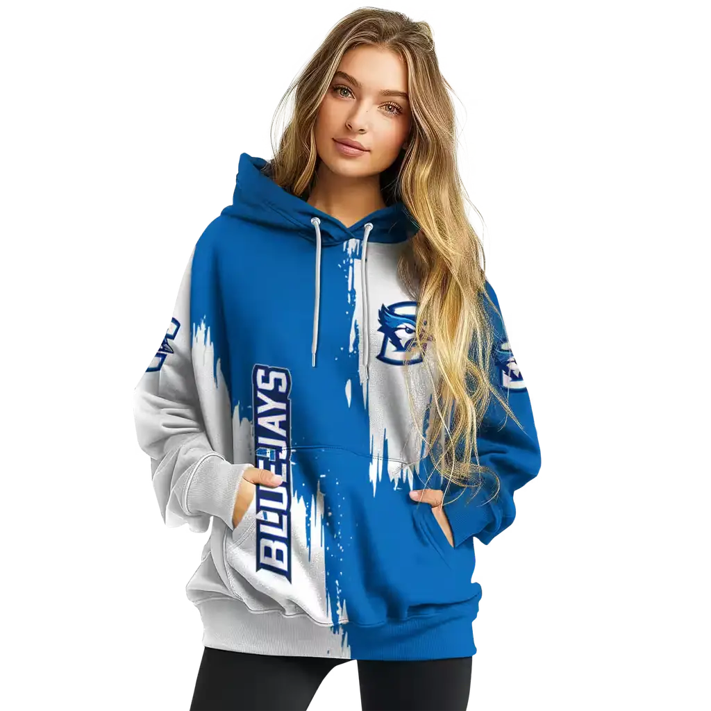 creighton bluejays splatter effect blue hoodie high quality creighton bluejays splatter effect blue hoodie high quality