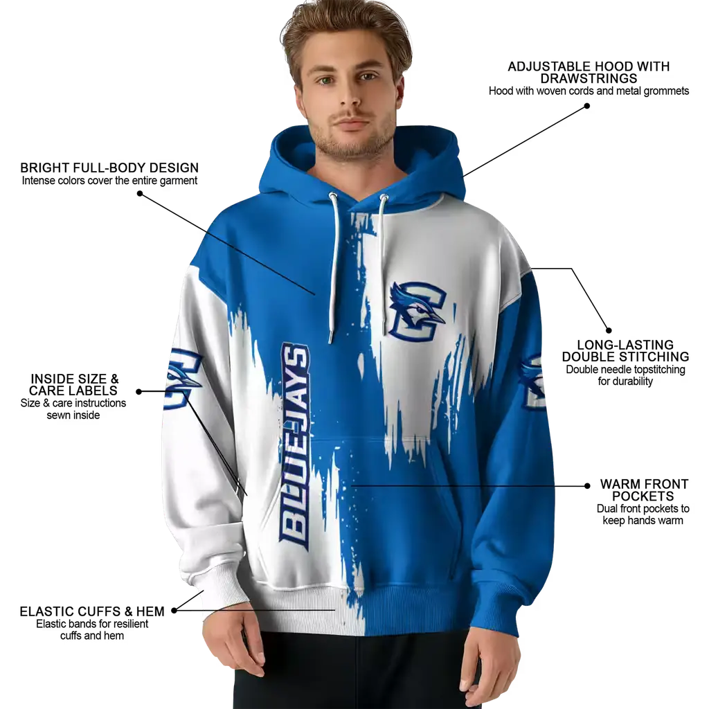 creighton bluejays splatter effect blue hoodie latest model creighton bluejays splatter effect blue hoodie latest model