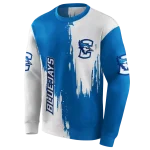creighton bluejays splatter effect blue hoodie best selling
