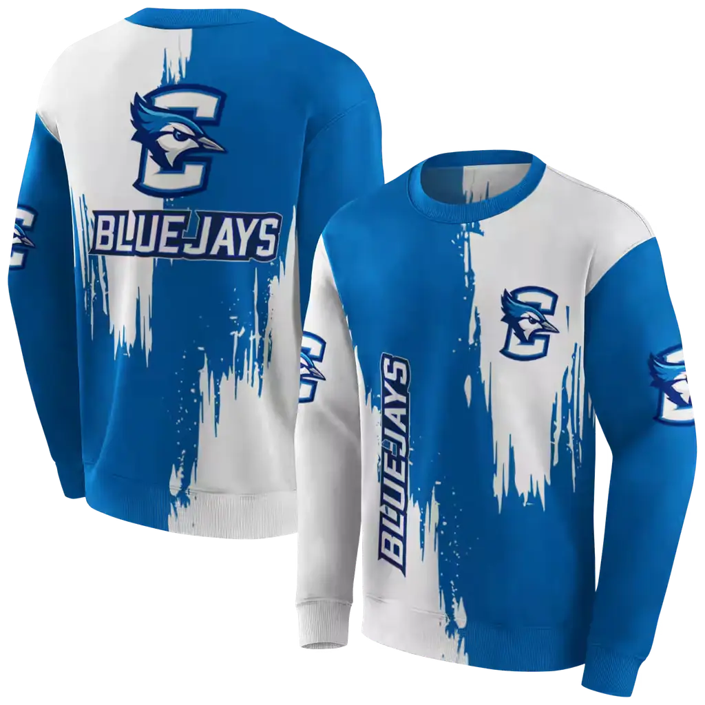 creighton bluejays splatter effect blue hoodie premium grade creighton bluejays splatter effect blue hoodie premium grade