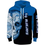 creighton bluejays sugar skull blue black hoodie best selling