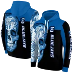 creighton bluejays sugar skull blue black hoodie best selling