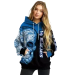 creighton bluejays sugar skull blue black hoodie best selling